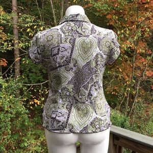 Mint Chocolate Around The Bend Printed Blouse